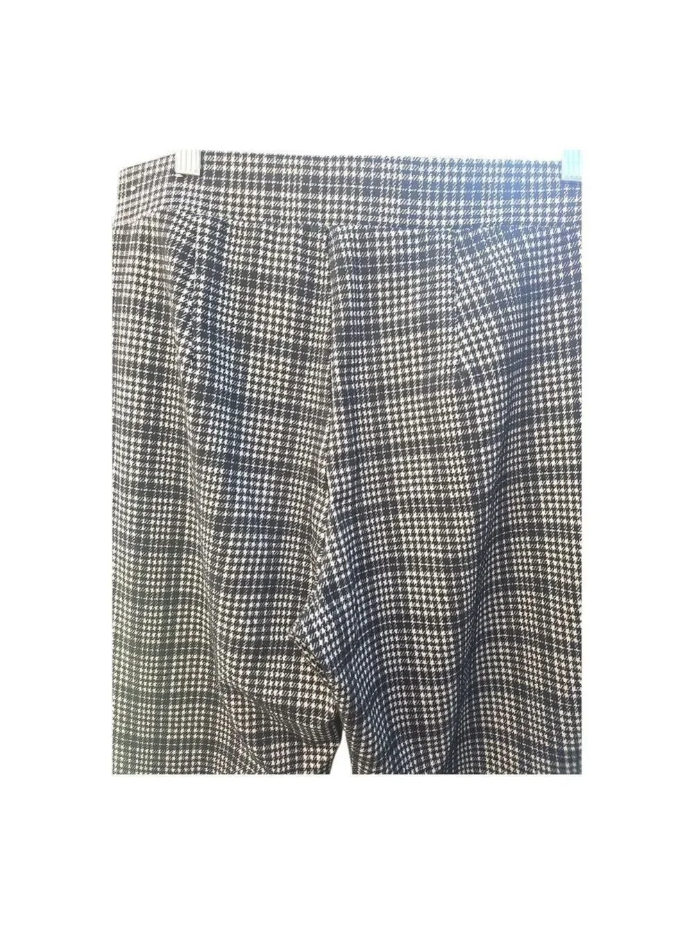 Michael Kors Black and White Plaid Trousers